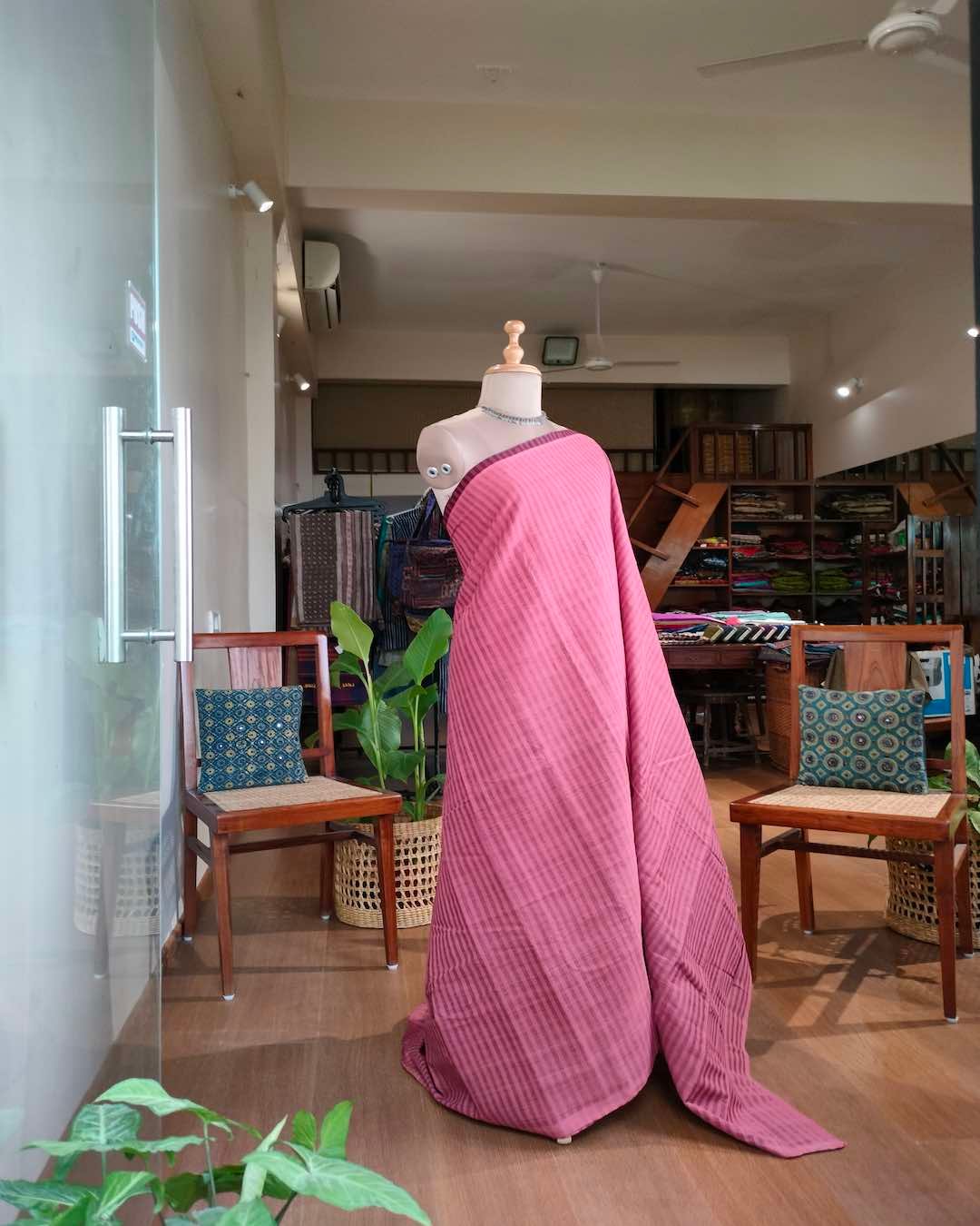 Purple - 2pc Unstitched Kandangi Chettinad Cotton Dress Material 02