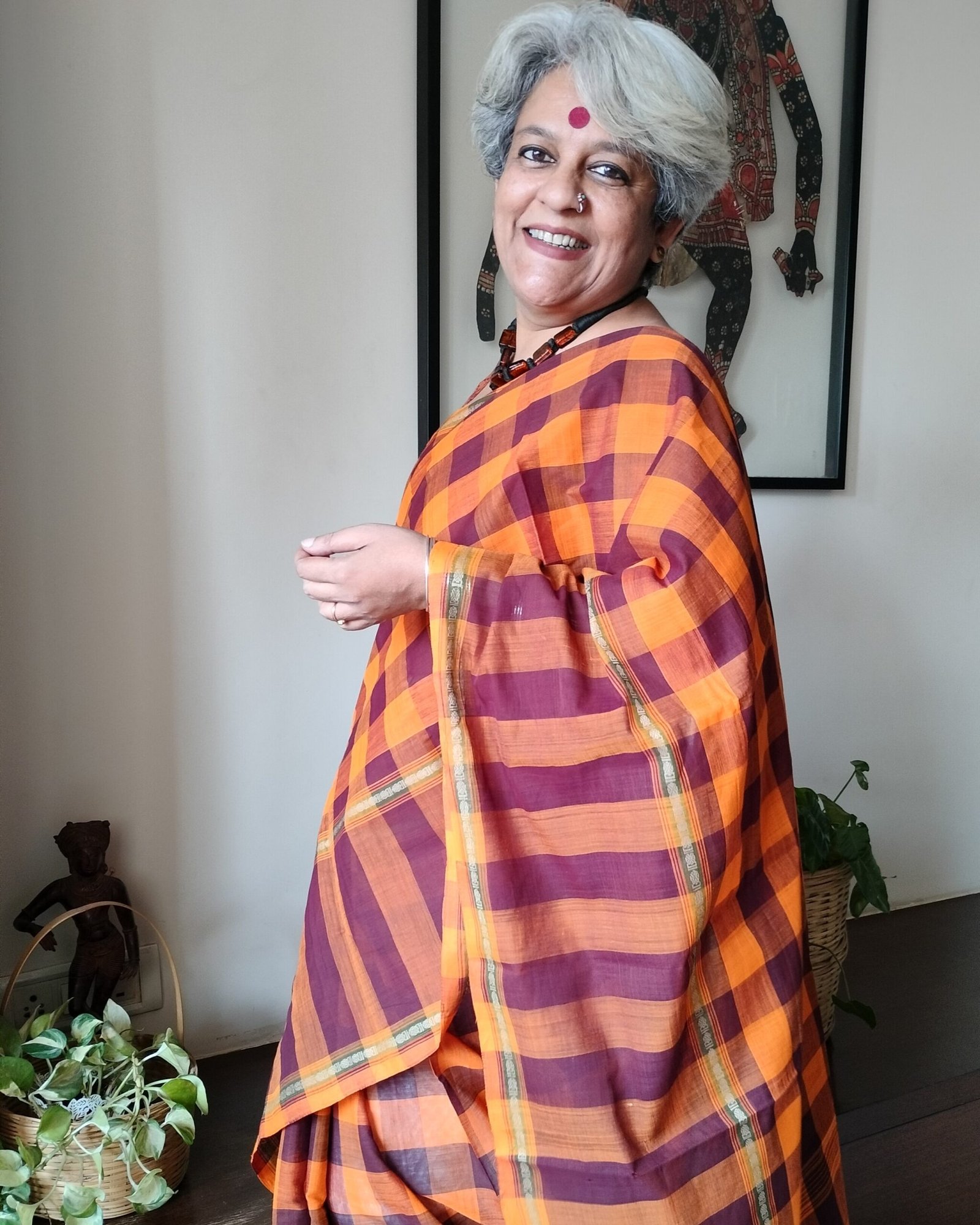 Kandangi cotton saree from Chettinad