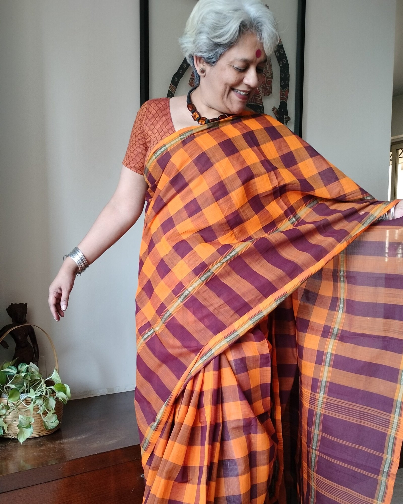 Kandangi cotton saree from Chettinad - Image 3