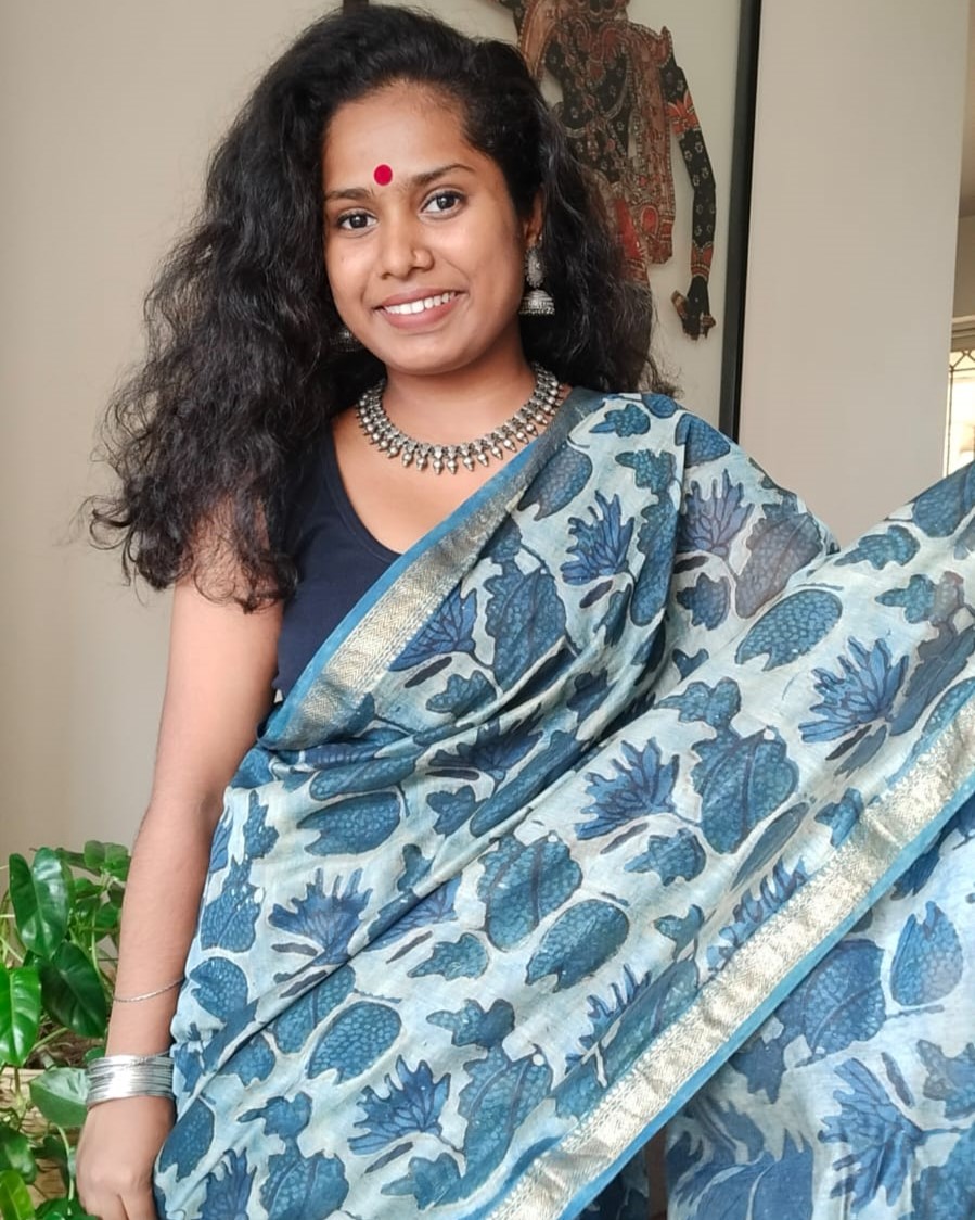 Afternoon Sun - Dabu Hand Block Print Mulmul Cotton Bagru Saree – Local  Nation