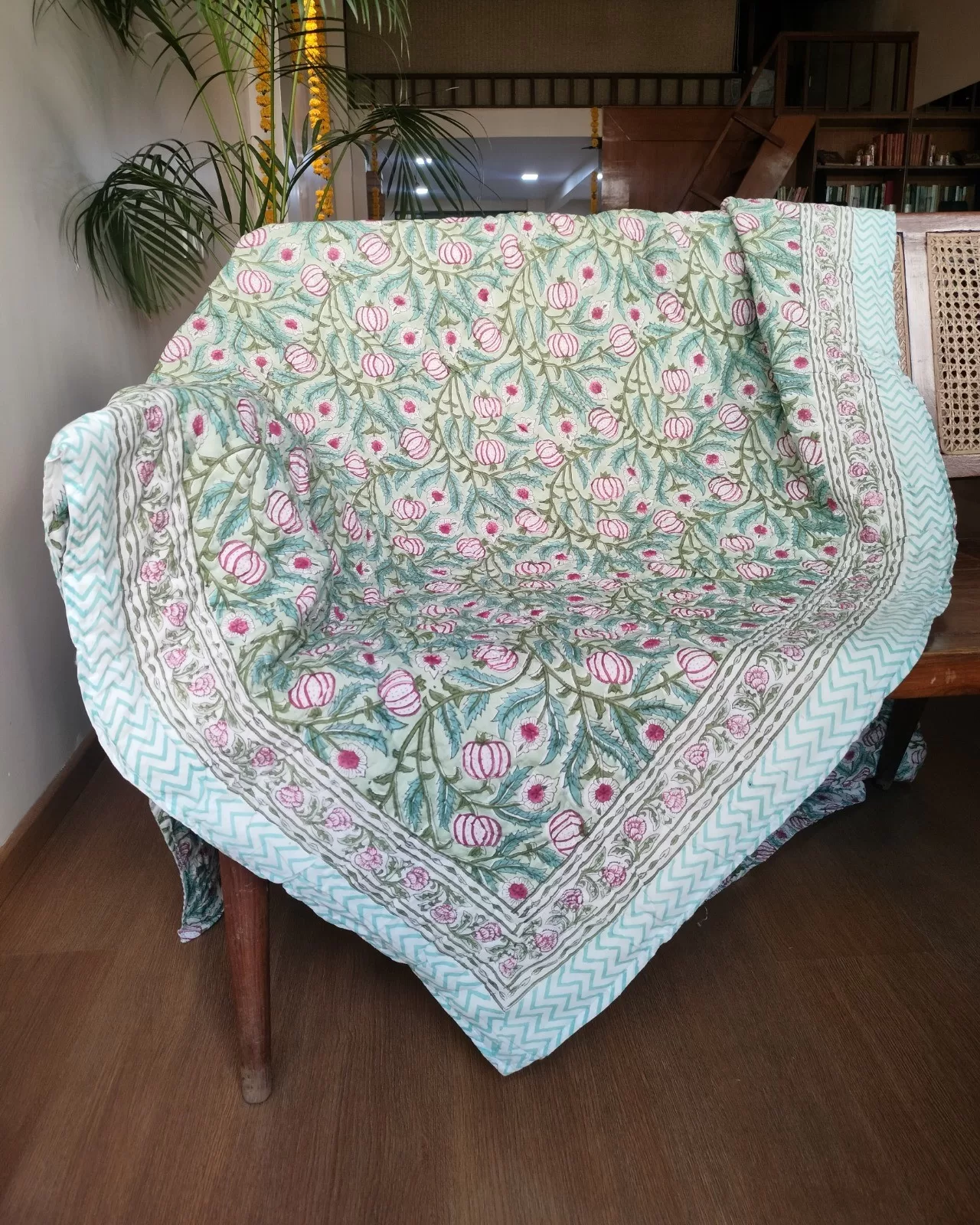 Handblock Print Reversible Single Razai