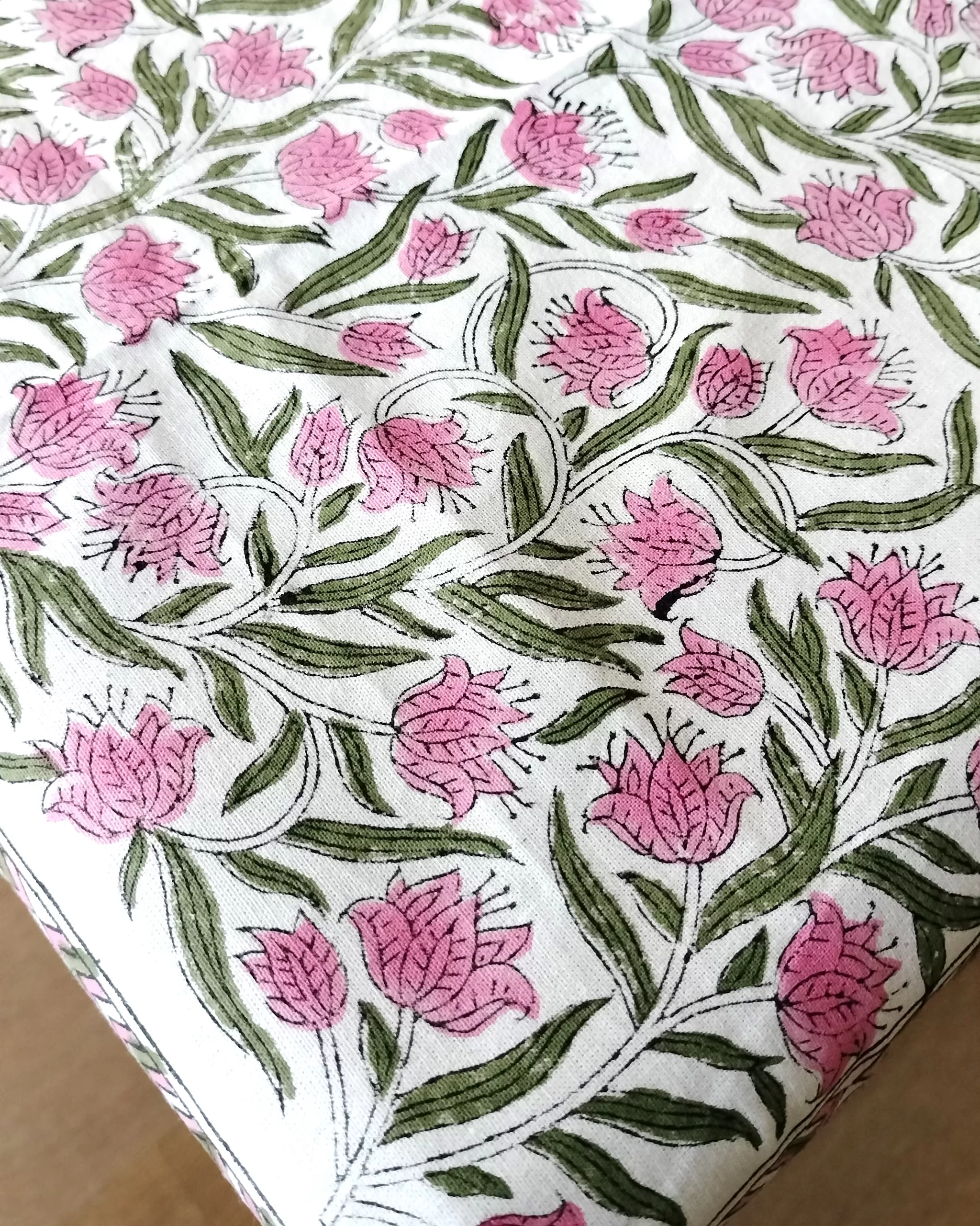 Handblock Table Cloth from Bagru in Rajasthan - Image 2