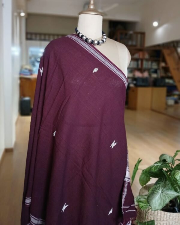 Kotpad handweave Cotton Dupatta from Odisha- (CTKD1001) - Image 3