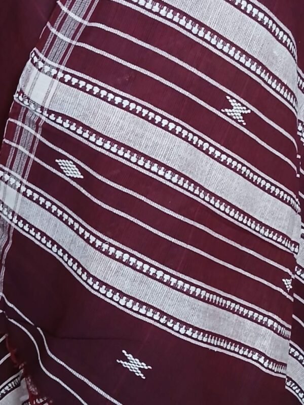 Kotpad handweave Cotton Dupatta from Odisha- (CTKD1001) - Image 6