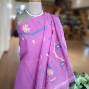 Hand Jamdani Crisp Cotton - Lavender