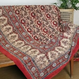 Natural Dyes Double Bedsheet in Handblock  (NDHB0001)