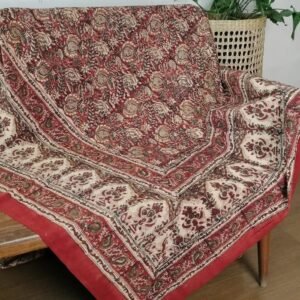 Natural Dyes Double Bedsheet in Handblock  (NDHB0003)