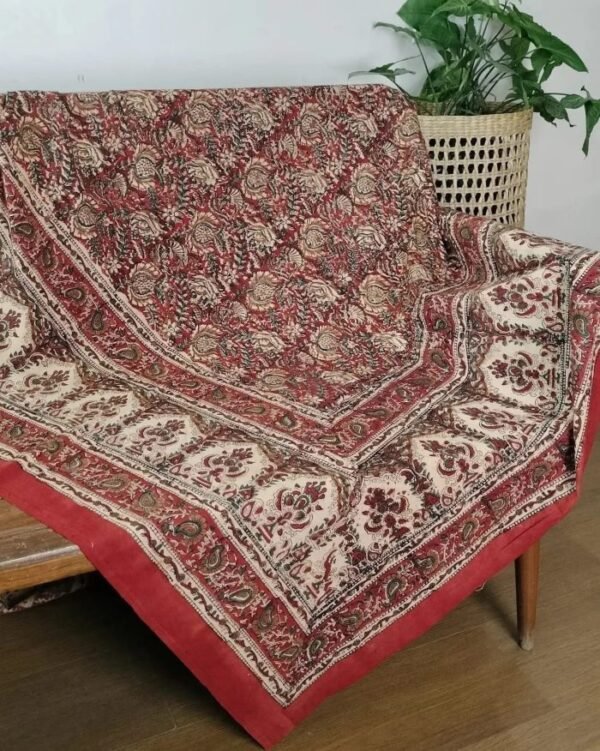 Natural Dyes Double Bedsheet in Handblock  (NDHB0003)