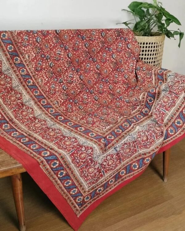 Natural Dyes Double Bedsheet in Handblock  (NDHB0002)