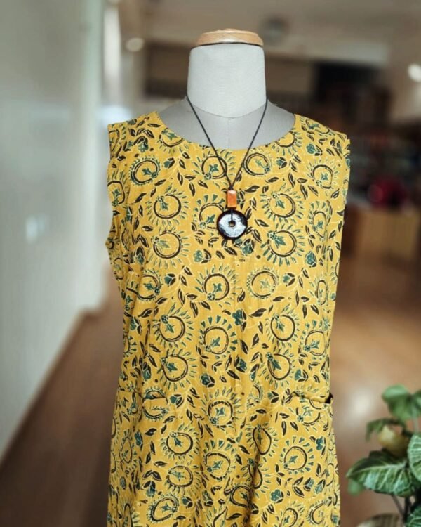 Ajrakh Sleeveless Calf-Length Slip-On Dress - (ACSD0005) - Image 2