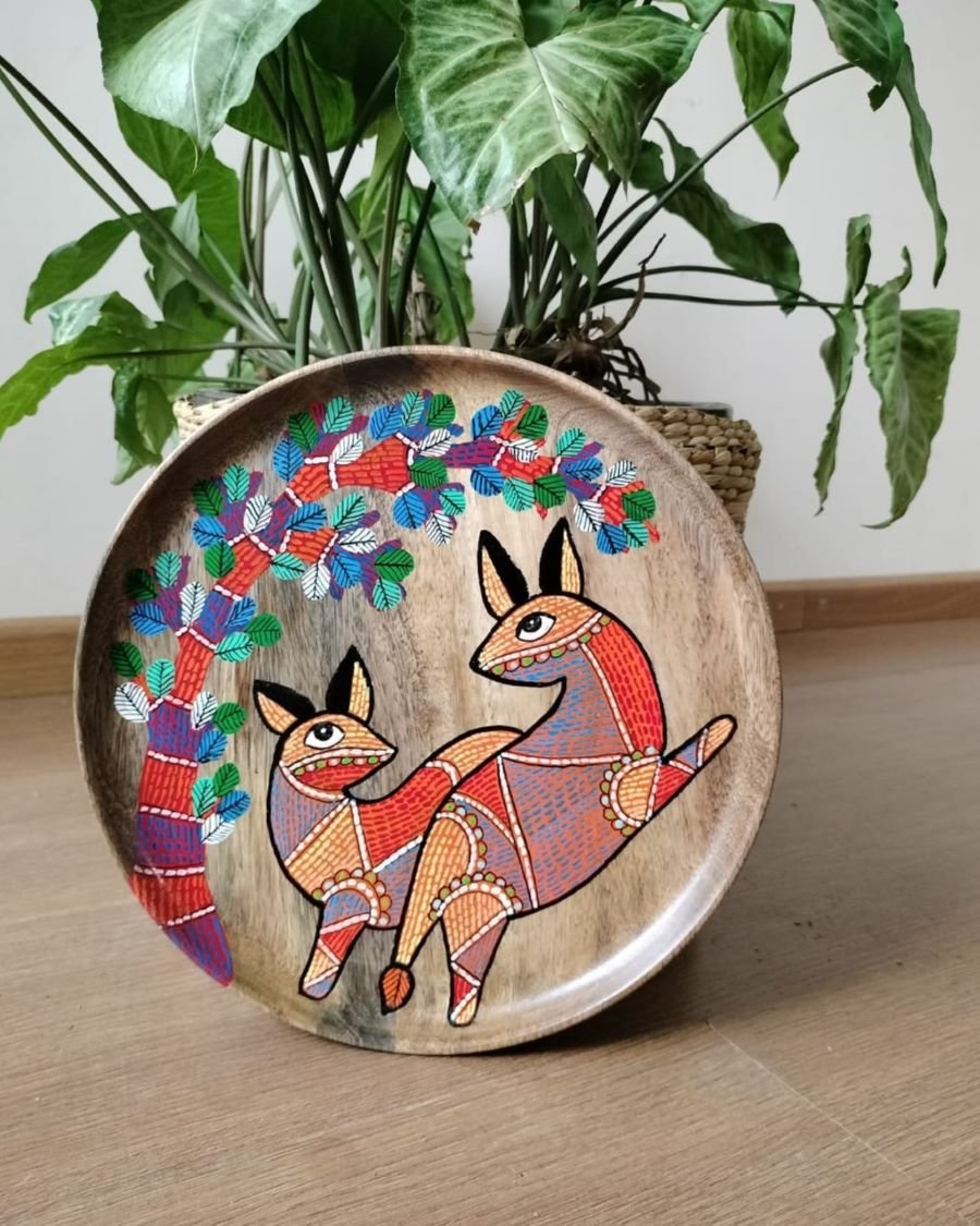 Gond Wooden Wall Plate - (GOND0007)