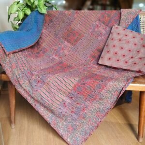 Patchwork Two-Layer Ajrakh Quilt (Godhri) Single - Brown (GODH0024)