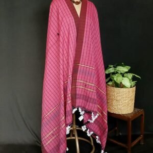 Bhujodi Cotton Dupatta - Pink (COBD0001)