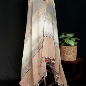 Handwoven Dupatta in Kala Cotton from Bhujodi - (HDKC0001)
