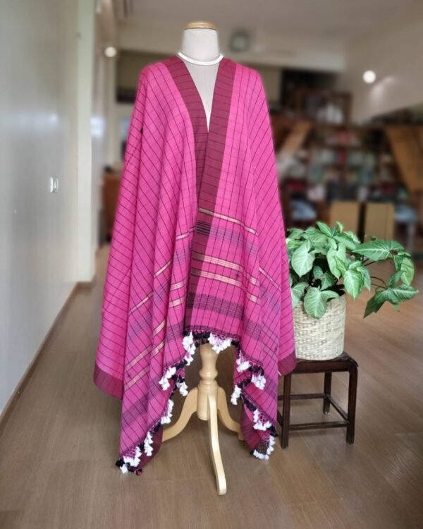 Bhujodi Cotton Dupatta - Pink