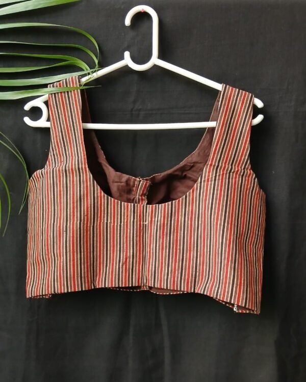 Ajrakh Ready-made Sleeveless Blouse - (ASRB0010) - Image 3