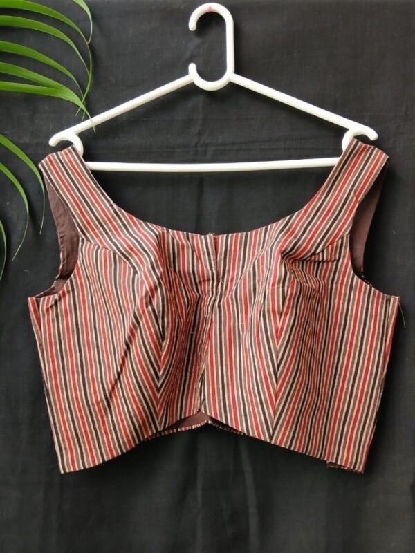 Ajrakh Ready-made Sleeveless Blouse - (ASRB0010) - Image 2