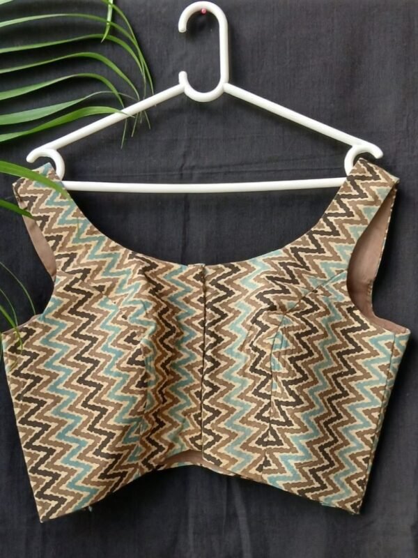 Ajrakh Ready-made Sleeveless Blouse - (ASRB0004) - Image 2