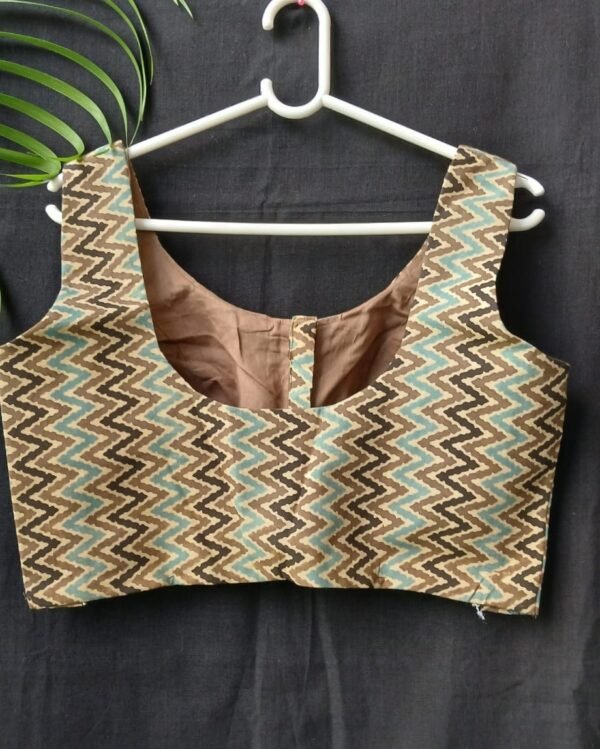 Ajrakh Ready-made Sleeveless Blouse - (ASRB0004) - Image 3