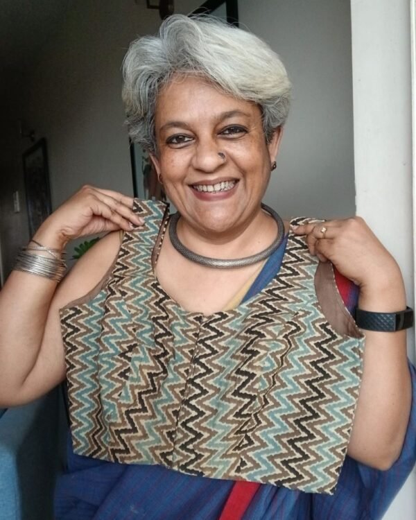 Ajrakh Ready-made Sleeveless Blouse - (ASRB0004)