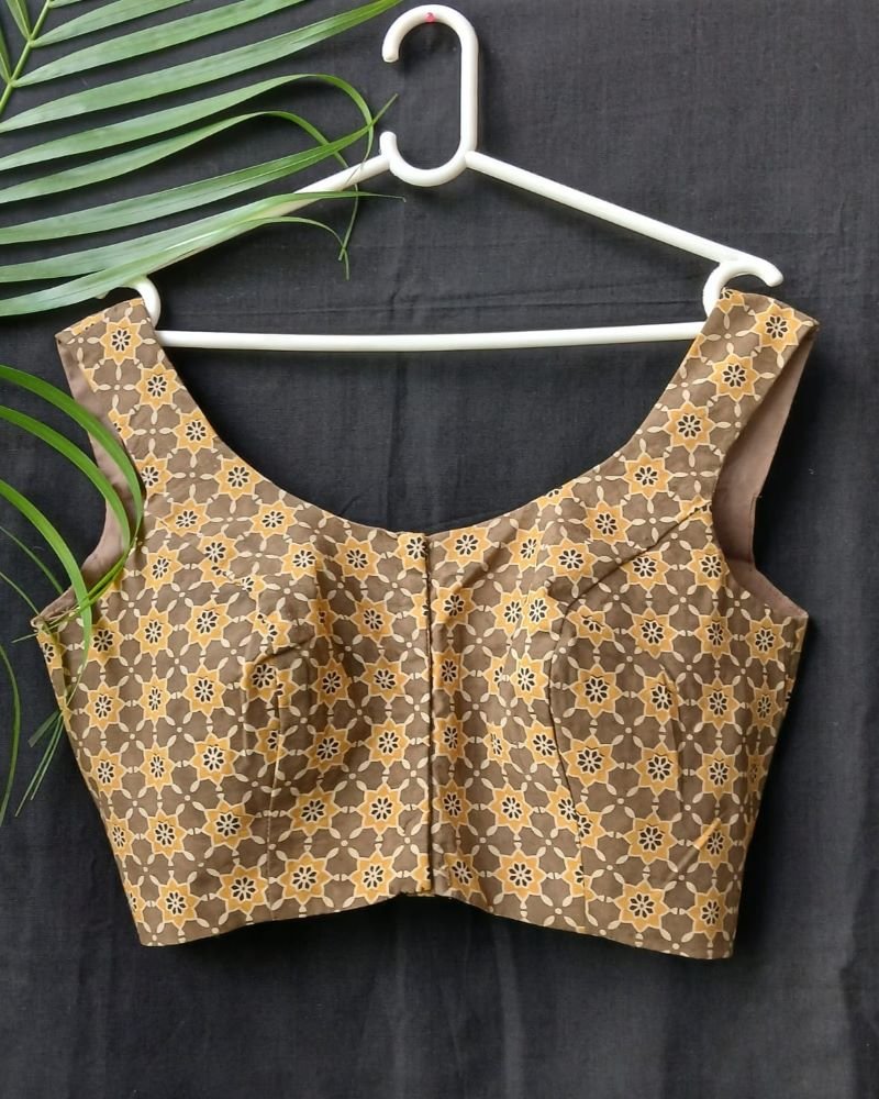 Ajrakh Ready-made Sleeveless Blouse - (ASRB0003) - Image 2