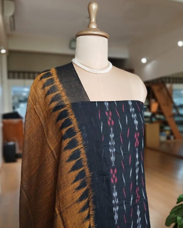Cotton Salwar Set (3-piece) in Odisha Ikat - (IOCS0012) - Image 5