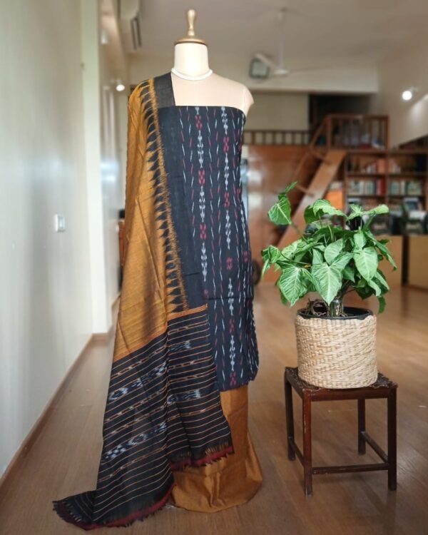 Cotton Salwar Set (3-piece) in Odisha Ikat - (IOCS0012)