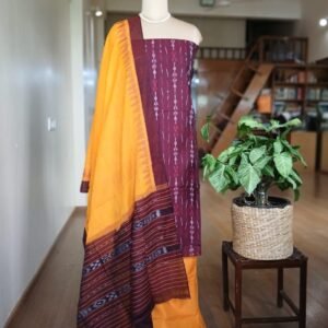 Cotton Salwar Set (3-piece) in Odisha Ikat - (IOCS0013)