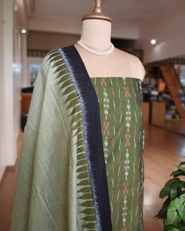 Cotton Salwar Set (3-piece) in Odisha Ikat - (IOCS0014) - Image 3