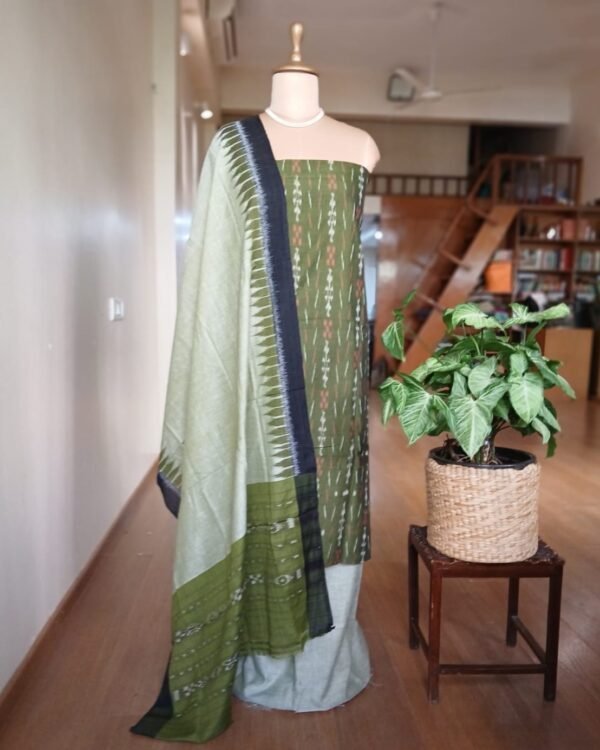 Cotton Salwar Set (3-piece) in Odisha Ikat - (IOCS0014)