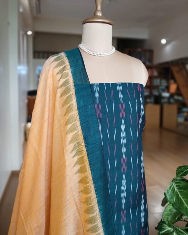 Cotton Salwar Set (3-piece) in Odisha Ikat - (IOCS0015) - Image 3