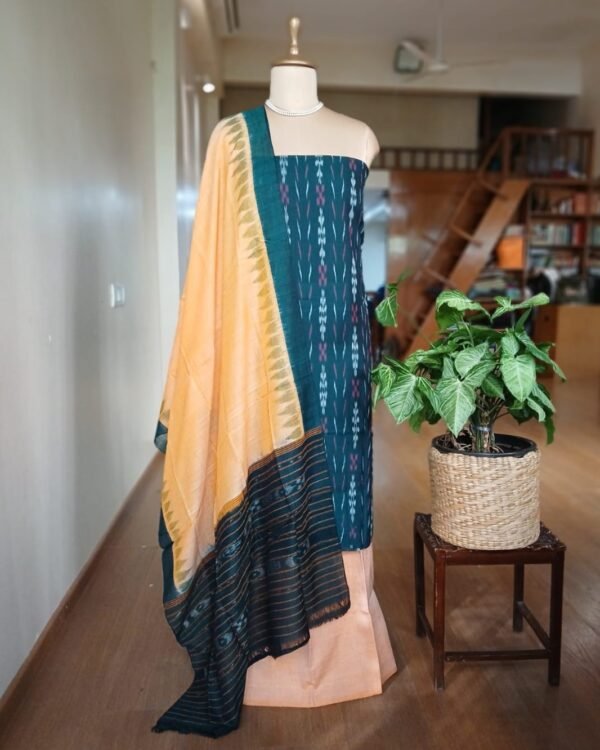 Cotton Salwar Set (3-piece) in Odisha Ikat - (IOCS0015)