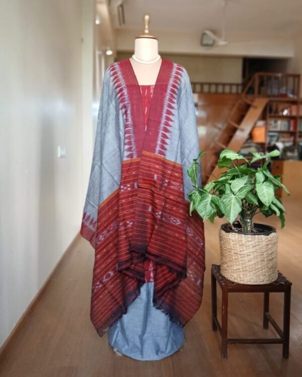 Cotton Salwar Set (3-piece) in Odisha Ikat - (IOCS0017) - Image 5