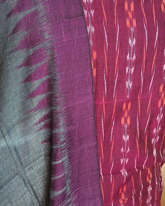 Cotton Salwar Set (3-piece) in Odisha Ikat - (IOCS0019) - Image 2