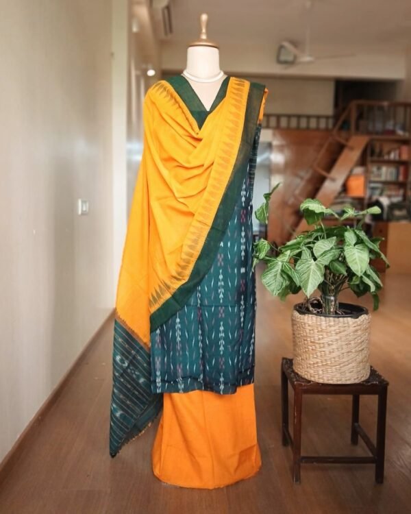 Cotton Salwar Set (3-piece) in Odisha Ikat - (IOCS0018) - Image 5
