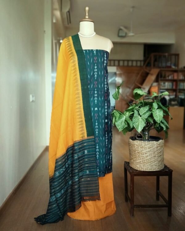 Cotton Salwar Set (3-piece) in Odisha Ikat - (IOCS0018)