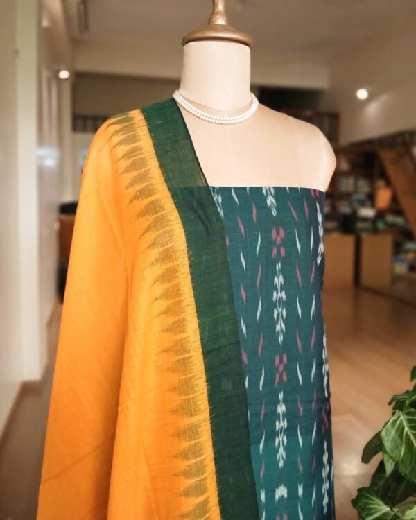 Cotton Salwar Set (3-piece) in Odisha Ikat - (IOCS0018) - Image 3