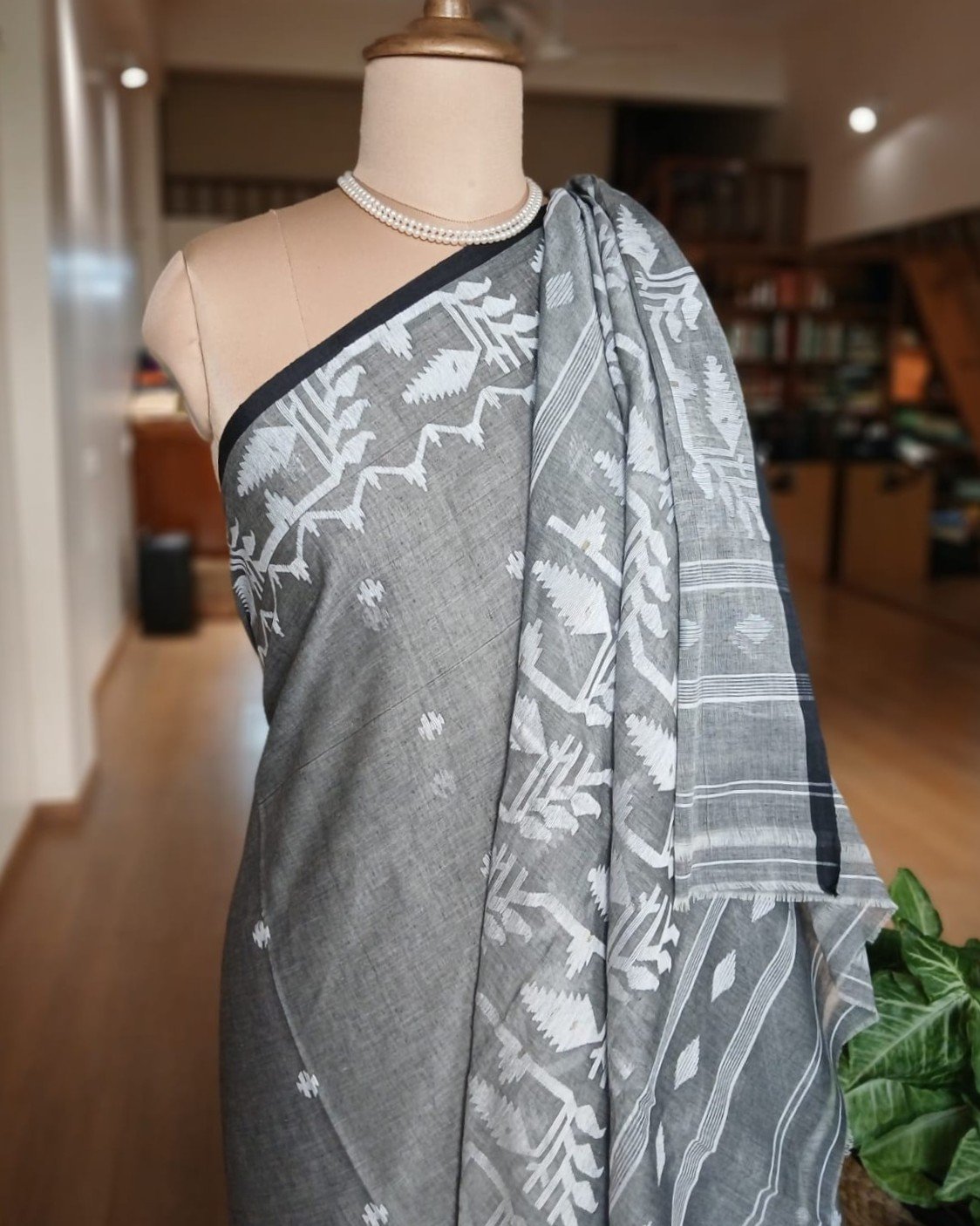 Handweave Jamdani Cotton Saree - (JCHS0014)
