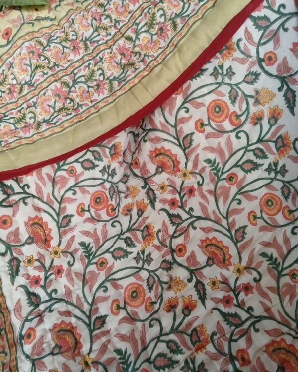 Handblock Print Reversible Double Razai – (HPRR0005) - Image 4