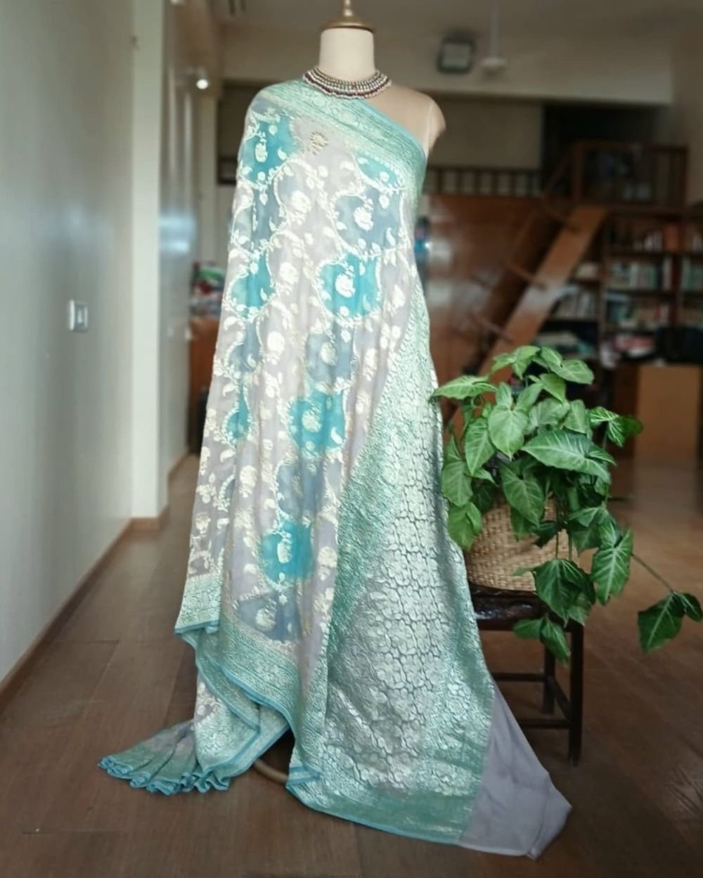 Banarasi Georgette Silk Saree - (GBSS0001) - Image 5