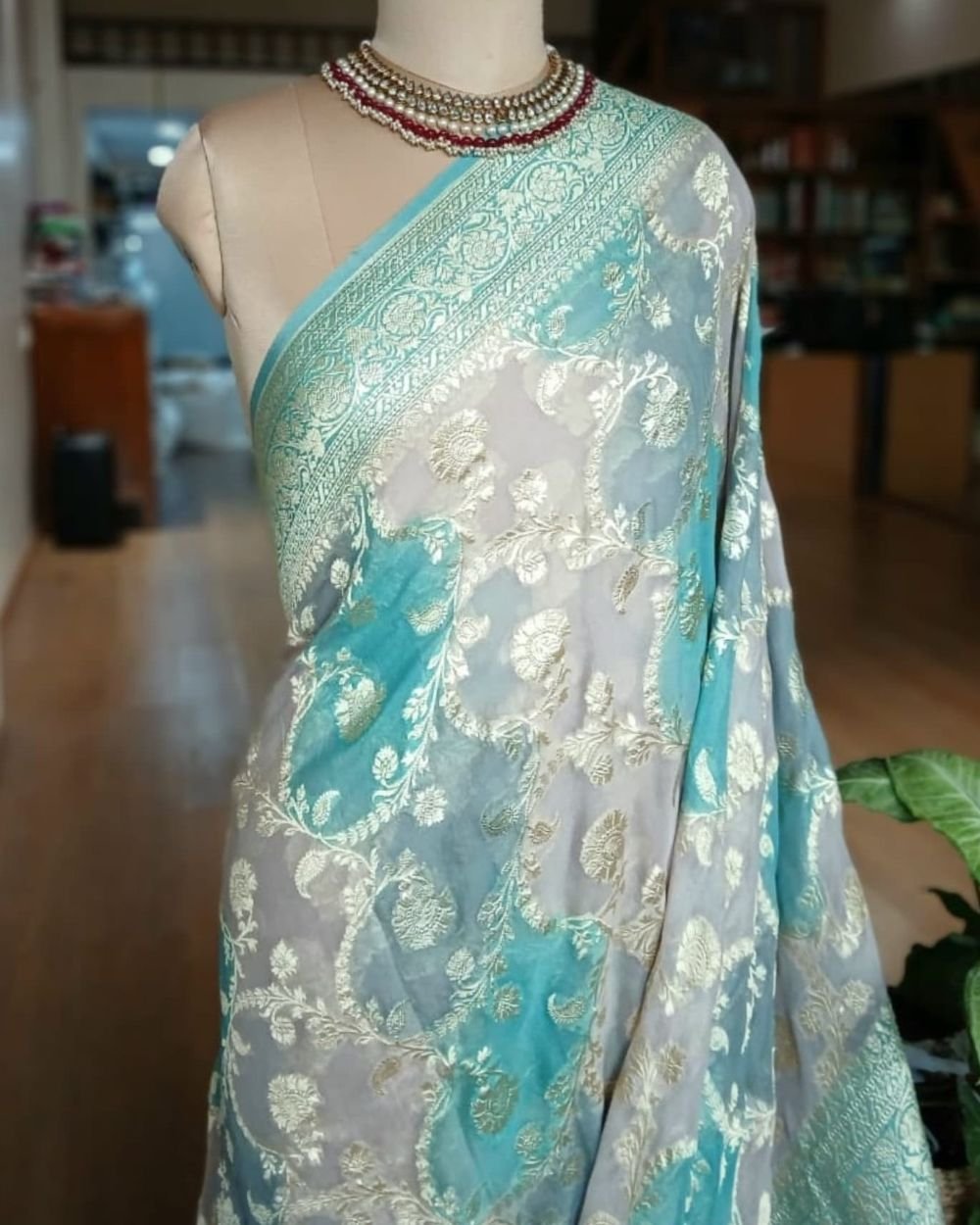 Banarasi Georgette Silk Saree - (GBSS0001) - Image 4