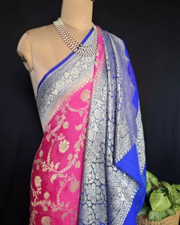 Banarasi Georgette Silk Saree – (GBSS0002) - Image 3