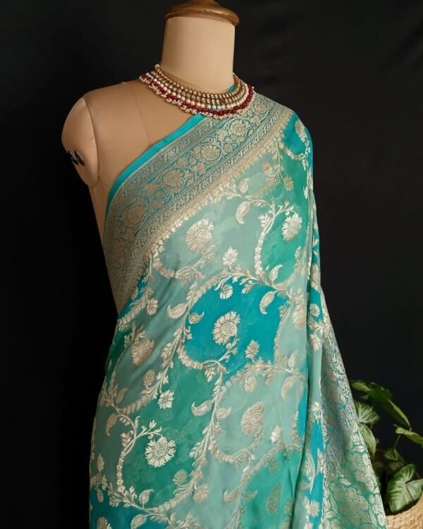 Banarasi Georgette Silk Saree – (GBSS0003) - Image 3