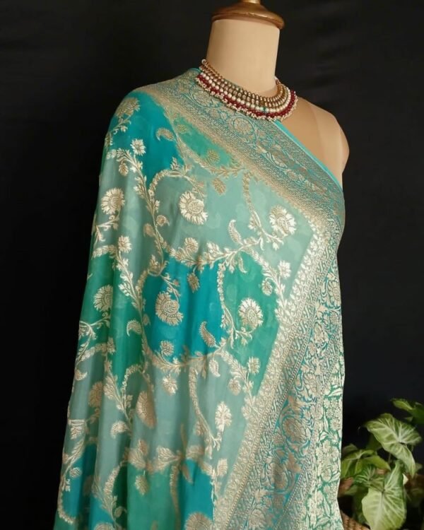 Banarasi Georgette Silk Saree – (GBSS0003) - Image 8