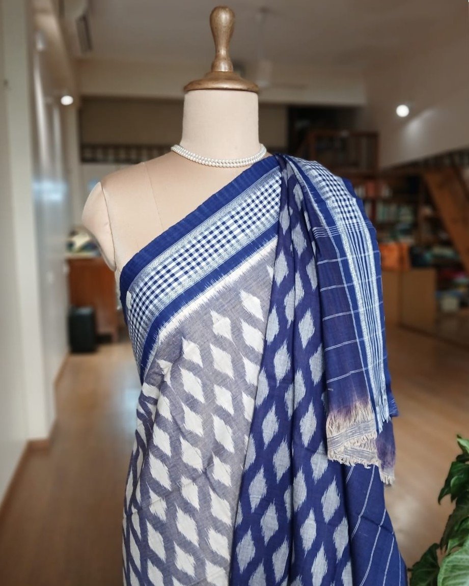 Nuapatna Single Ikat Saree (NSIS0007) - Image 6