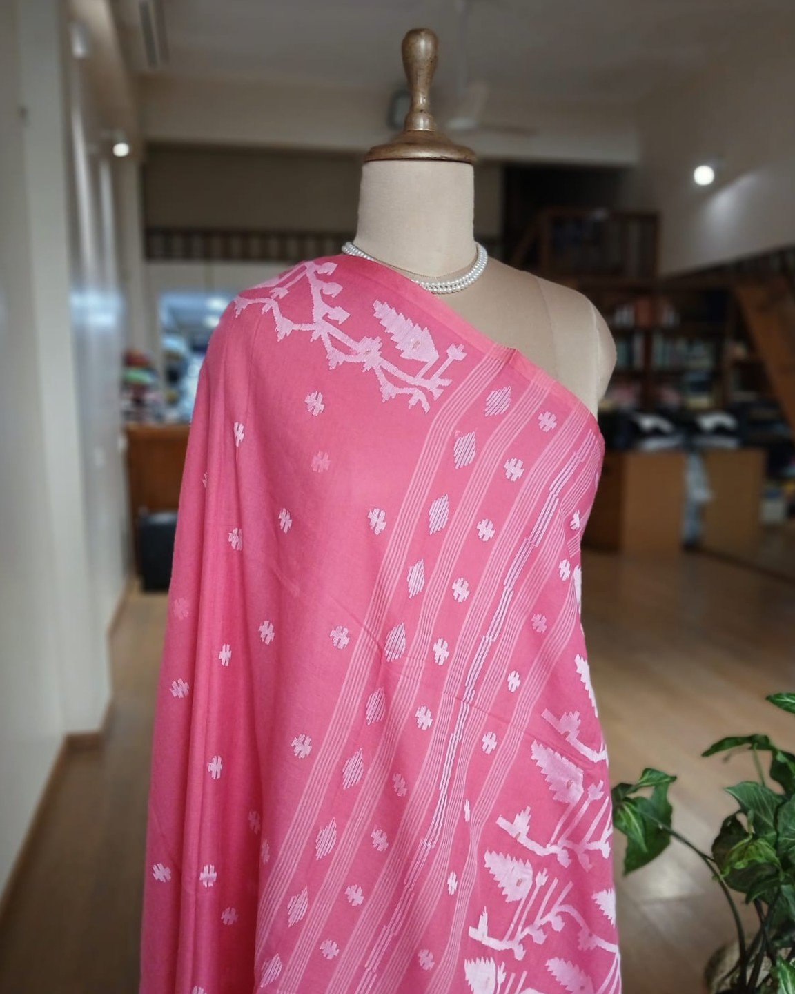 Handweave Jamdani Cotton Saree – (JCHS1009) - Image 5