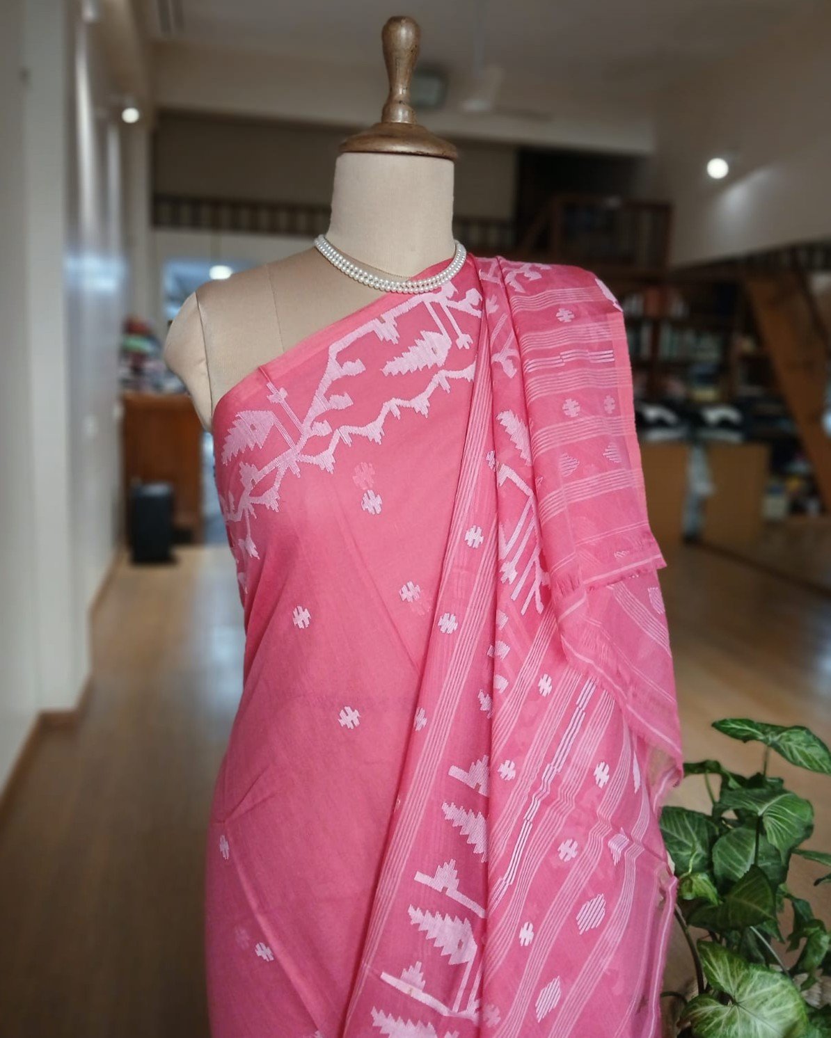 Handweave Jamdani Cotton Saree – (JCHS1009)