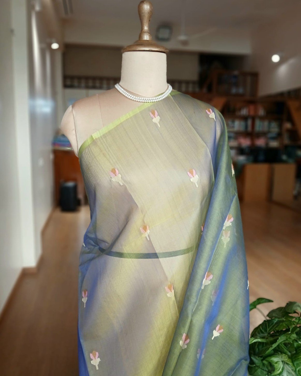 Handweave Jamdani Silk Saree – (SJMS1004) - Image 4