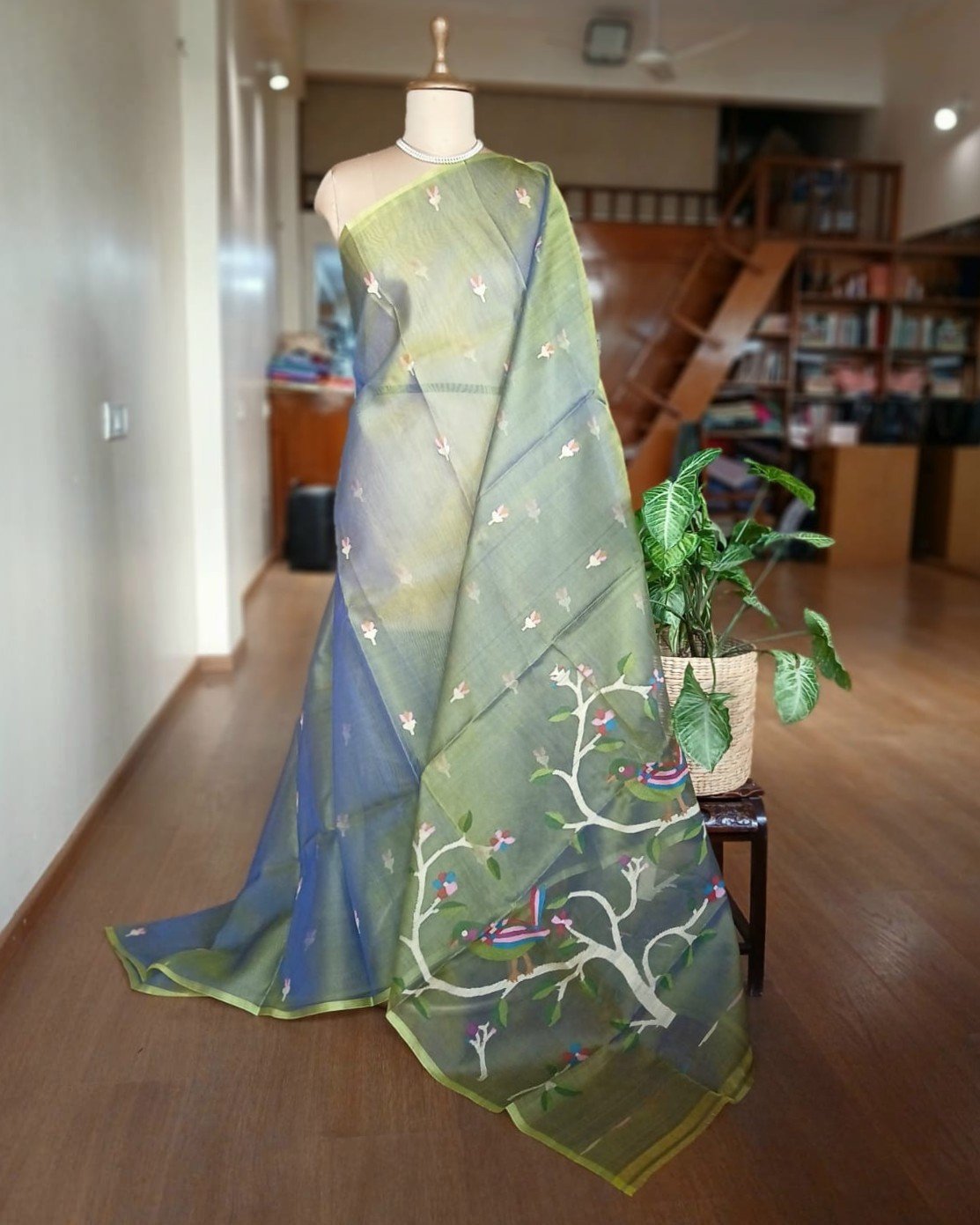 Handweave Jamdani Silk Saree – (SJMS1004)