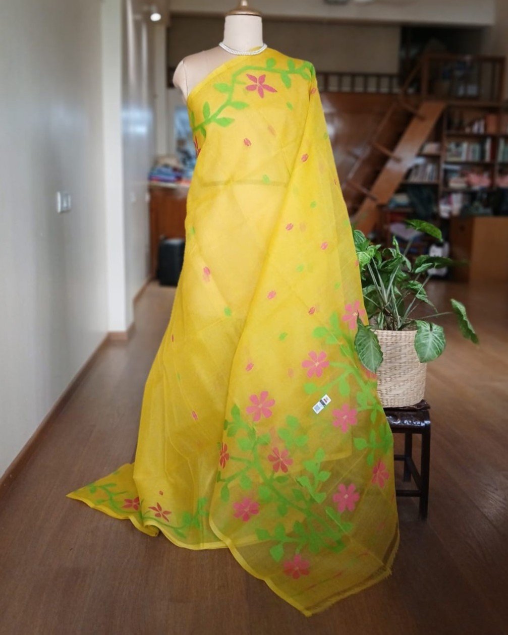 Handweave Jamdani Silk Saree – (SJMS0006)